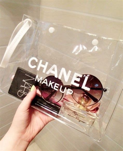 chanel transparent makeup bag|Chanel makeup bag price.